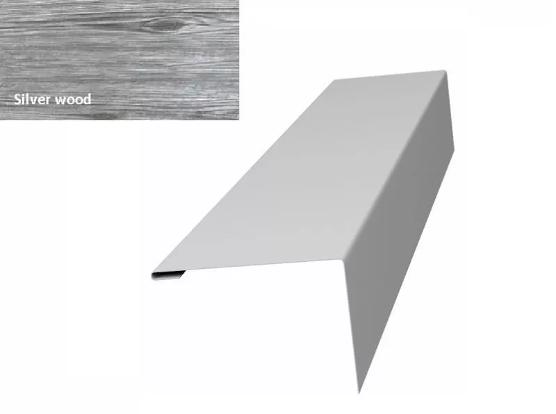 Нащельник (для калиток и ворот) 25х35 жалюзи Milan, Tokyo 0,45 Print Premium Silver wood (L1,68) GL купить в краснодаре