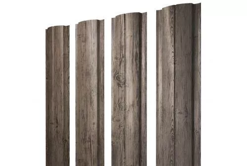 Штакетник Grand Line Slim Полукруглый 0,45 Print Premium РФ Silver Wood Серебряное дерево купить в краснодаре