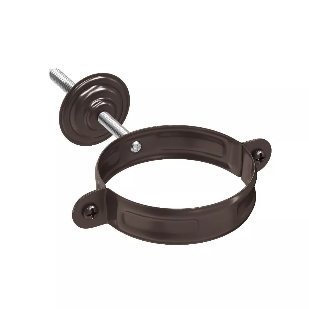 Хомут с комплектом крепления 125/90. AQUASYSTEM КОМФОРТ. RAL 8017 Коричневый купить в краснодаре