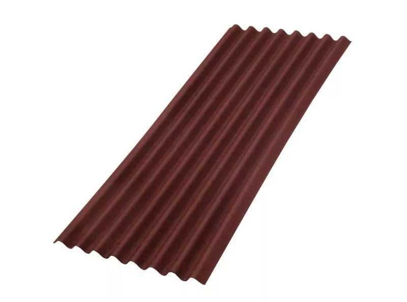 Кровельный лист Ондулин Смарт 1950х950 мм, красный купить в краснодаре