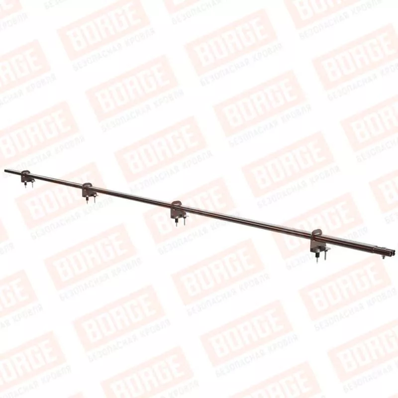 Снегозадержатель однотрубчатый BORGE 3м, для металлочерепицы, коричневый шоколад (RAL 8017) купить в краснодаре