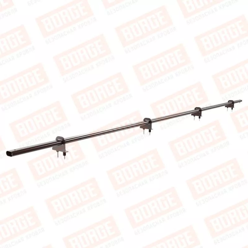 Снегозадержатель однотрубчатый BORGE 3м, для металлочерепицы, коричневый шоколад (RAL 8017) купить в краснодаре