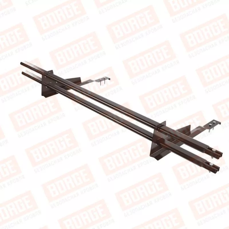 Снегозадержатель трубчатый BORGE 1,5м, для черепичной кровли, коричневый шоколад (RAL 8017) купить в краснодаре