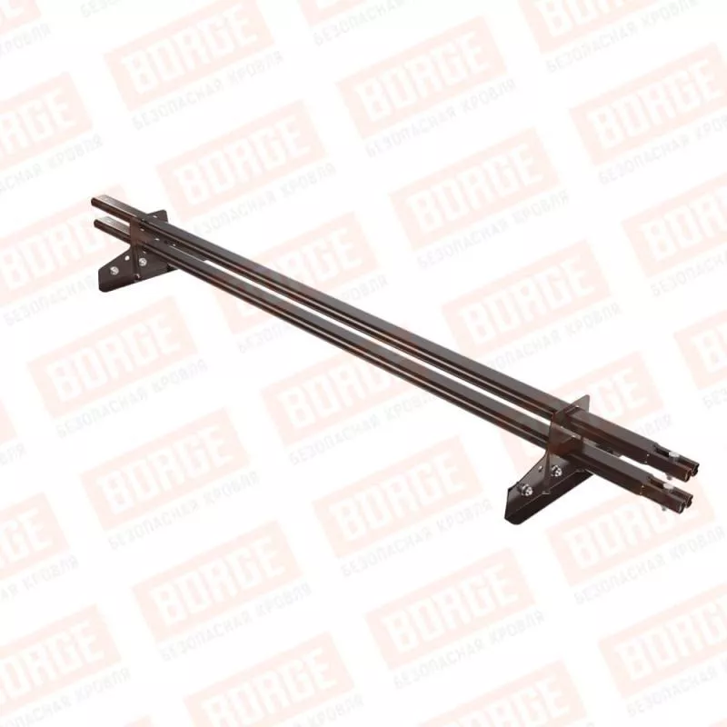 Снегозадержатель трубчатый BORGE 1,5м, для фальцевой кровли, коричневый шоколад (RAL 8017) купить в краснодаре