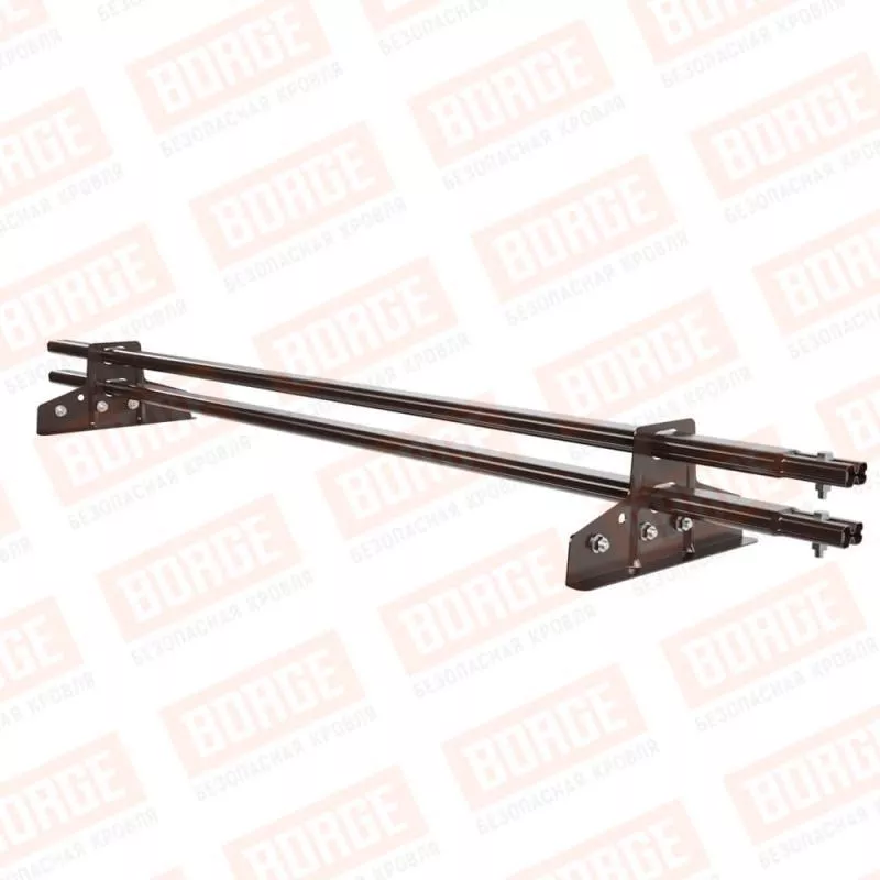 Снегозадержатель трубчатый BORGE 1,5м, для фальцевой кровли, коричневый шоколад (RAL 8017) купить в краснодаре