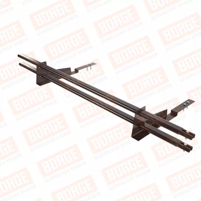 Снегозадержатель трубчатый BORGE 1,5м, для композитной черепицы, коричневый шоколад (RAL 8017) купить в краснодаре