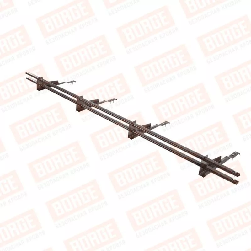 Снегозадержатель трубчатый BORGE 3м, для черепичной кровли, коричневый шоколад (RAL 8017) купить в краснодаре