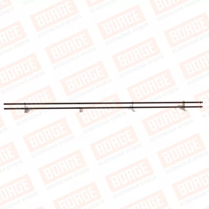 Снегозадержатель трубчатый BORGE 3м, для черепичной кровли, коричневый шоколад (RAL 8017) купить в краснодаре