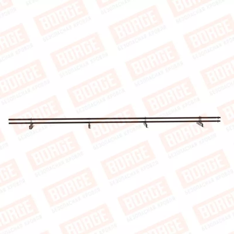 Снегозадержатель трубчатый BORGE 3м, для фальцевой кровли, коричневый шоколад (RAL 8017) купить в краснодаре