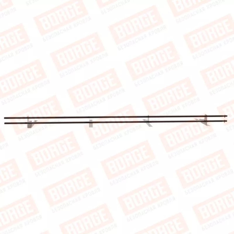 Снегозадержатель трубчатый BORGE 3м, для гибкой черепицы, коричневый шоколад (RAL 8017) купить в краснодаре