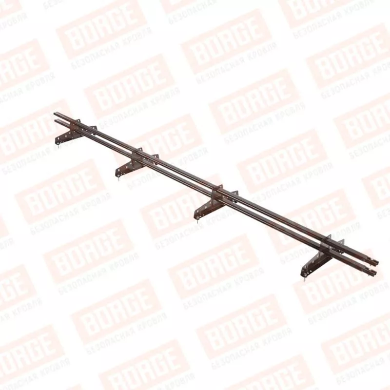 Снегозадержатель трубчатый BORGE 3м, для кровли из металлочерепицы, профнастила, материалов на основе битума, коричневый шоколад (RAL 8017) купить в краснодаре