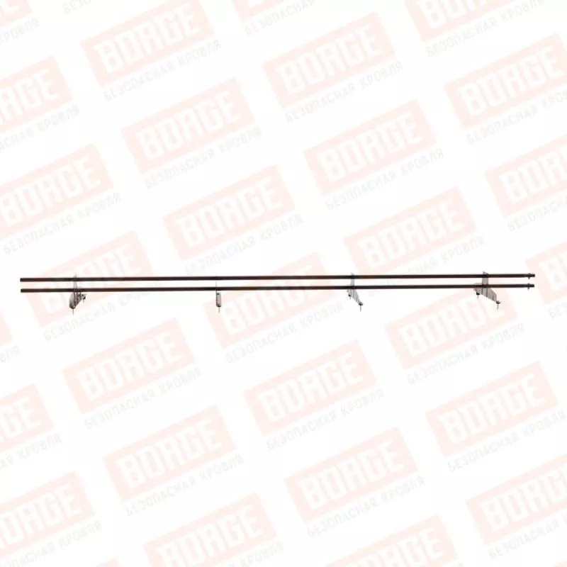 Снегозадержатель трубчатый BORGE 3м, для кровли из металлочерепицы, профнастила, материалов на основе битума, коричневый шоколад (RAL 8017) купить в краснодаре