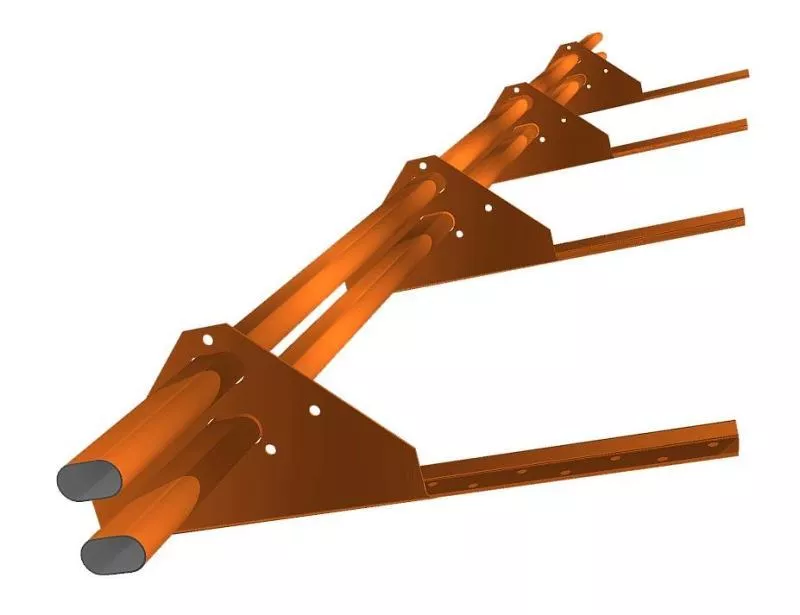 Снегозадержатель трубчатый на сендвич-панель/профнастил Стандарт RAL 2004 3м купить в краснодаре