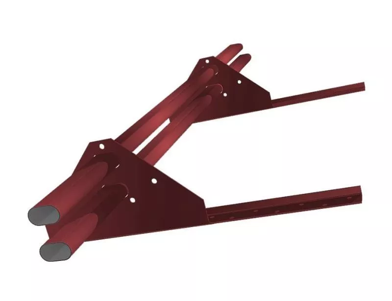 Снегозадержатель трубчатый на сендвич-панель/профнастил Стандарт RAL3011 1м купить в краснодаре