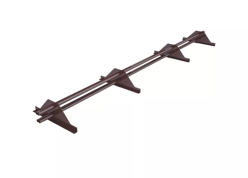 Снегозадержатель трубчатый для натуральной черепицы Стандарт RAL3005 1м(профиль до 74мм) купить в краснодаре