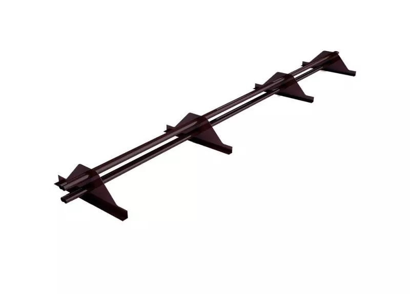 Снегозадержатель трубчатый для натуральной черепицы Стандарт RAL8019 3м(проф.до 50мм) купить в краснодаре