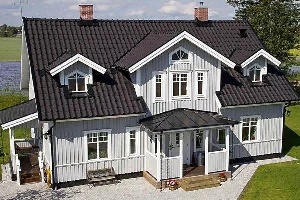 Рядовая черепица Kriastak. Цементно-песчаная Classic Коричневый купить в краснодаре