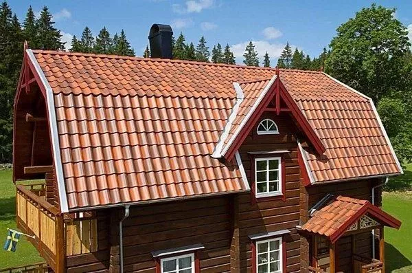 Рядовая черепица Kriastak. Цементно-песчаная. Antik Кирпично-красный купить в краснодаре