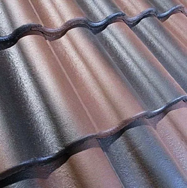 Рядовая черепица Kriastak. Цементно-песчаная. Antik Коричневый купить в краснодаре