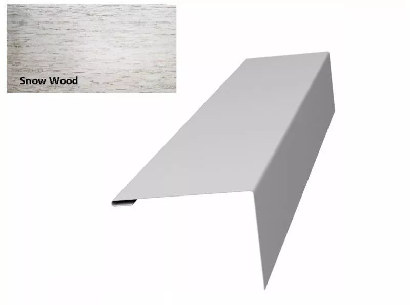 Нащельник (для калиток и ворот) 25х35 жалюзи Milan, Tokyo 0,45 Print Elite Snow wood (L1,68) GL купить в краснодаре