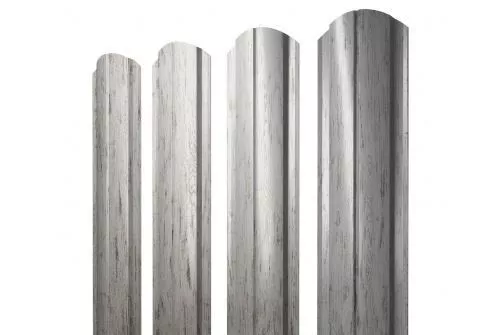 Штакетник Grand Line Slim Полукруглый фигурный 0,45 Print Elite Snow Wood Снежное дерево купить в краснодаре