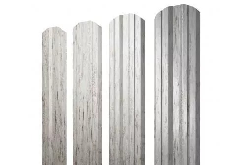 Штакетник Grand Line Twin фигурный 0,45 Print Elite Snow Wood Снежное дерево купить в краснодаре