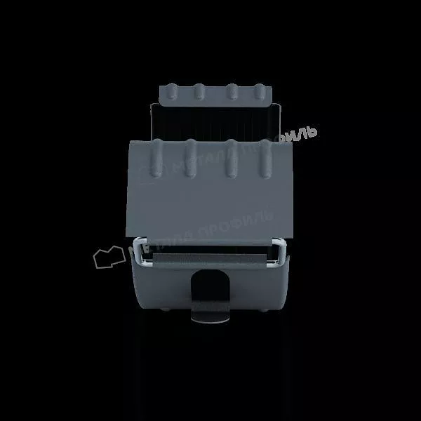 Соединитель желоба МЕТАЛЛ ПРОФИЛЬ Foramina Freeze D125 Grey купить в краснодаре