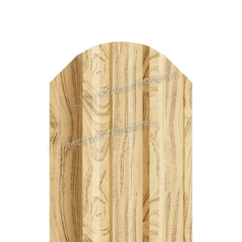 Штакетник Металл Профиль TRAPEZE-O (Закругленный) ECOSTEEL Matt 0,5 мм Сосна купить в краснодаре