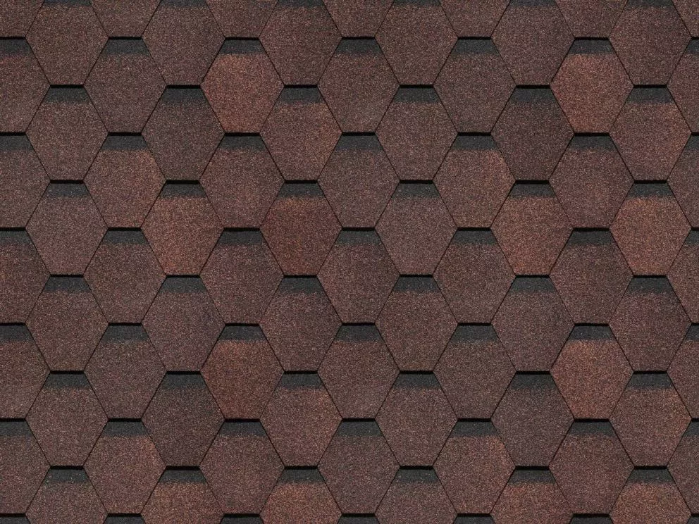 Гибкая черепица Docke STANDARD Сота коричневый купить в краснодаре