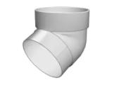 Колено трубы 67° ПВХ  Grand Line Стандарт Белый – Купить оптом и в розницу