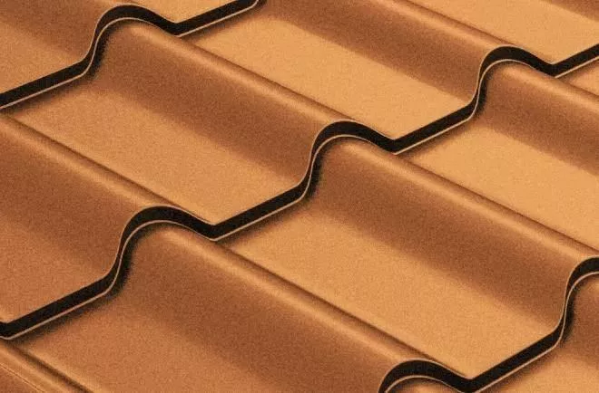 Металлочерепица GL Камея (Kamea) 0,5 Quarzit Cuprum Steel медь купить в краснодаре