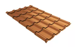 Металлочерепица GL Камея (Kamea) 0,5 Quarzit Cuprum Steel медь. Артикул: GrandLineM41-steel