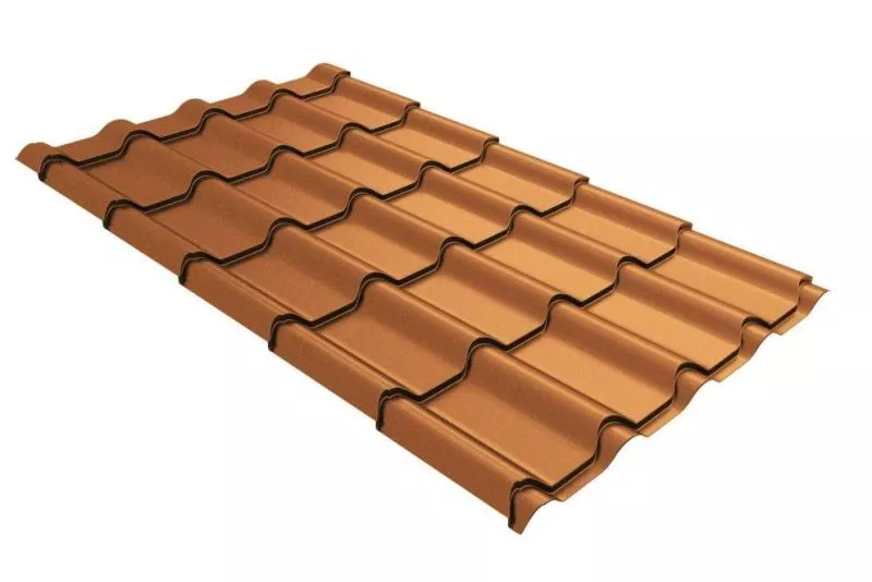 Металлочерепица GL Камея (Kamea) 0,5 Quarzit Cuprum Steel медь купить в краснодаре
