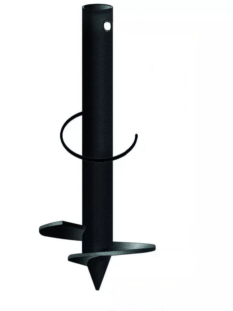 Свая винтовая, d 57 Н-1500мм. цвет черный купить в краснодаре