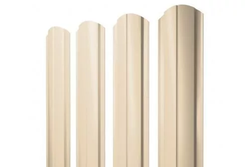 Штакетник Grand Line Slim Полукруглый фигурный 0,45 PE RAL 1015 Светлая слоновая кость купить в краснодаре
