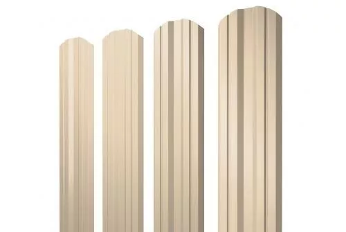 Штакетник Grand Line Twin фигурный 0,45 PE RAL 1015 Светлая слоновая кость купить в краснодаре