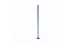 Столб для забора 2000мм, с приваренной пластиной 120Х120. RAL 5005 Синий. Артикул: Yuventa_Stolb_s_plastinoi_04