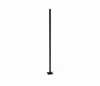 Столб для забора 2000мм, с приваренной пластиной 120Х120. RAL 7024 Графитовый серый купить в краснодаре