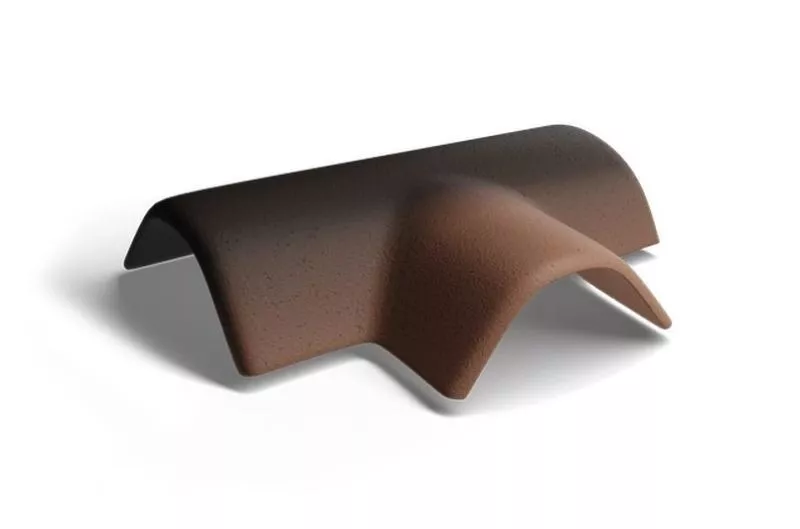 Т-образная черепица Kriastak. Цементно-песчаная. Antik. Коричневый купить в краснодаре