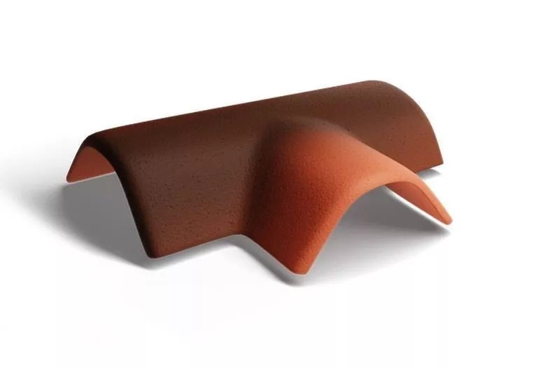 Т-образная черепица Kriastak. Цементно-песчаная. Antik. Кирпично-красный купить в краснодаре