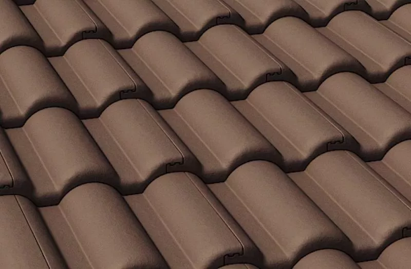 Цементно-песчаная минеральная черепица Braas Таунус темно-коричневый купить в краснодаре