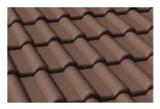Цементно-песчаная минеральная черепица Braas Франкфурт темно-коричневый – Купить оптом и в розницу