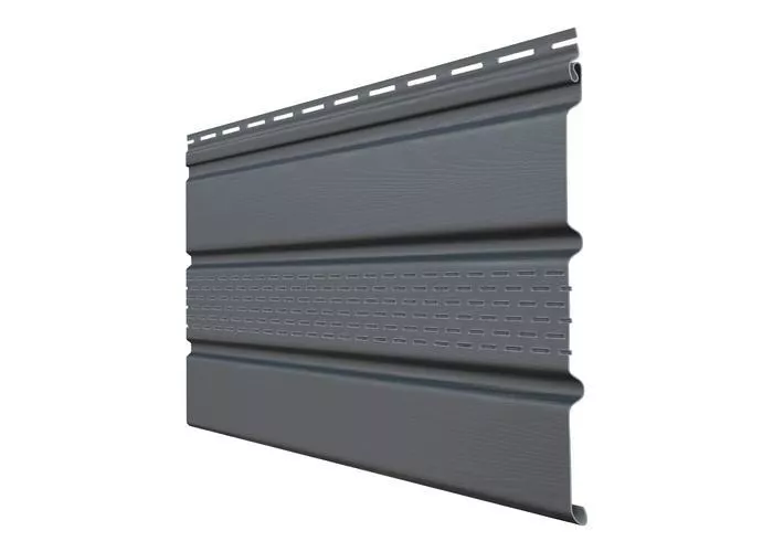 Софит акриловый Т4 частично перфорированный Grand Line Классика 3,0 мм графит купить в краснодаре