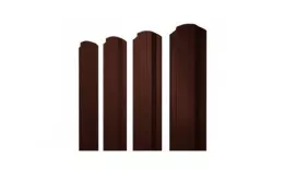 Штакетник Grand Line Прямоугольный фигурный 0,5 Quarzit Lite RR 32 Темно-коричневый. Артикул: Prymoyg_fig_ GL13