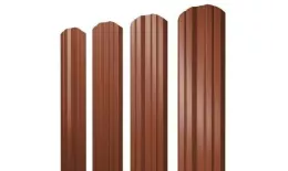 Штакетник Grand Line Twin фигурный 0,45 Drap RAL 8004 Терракота. Цена: 105 руб. Артикул: Twin_233