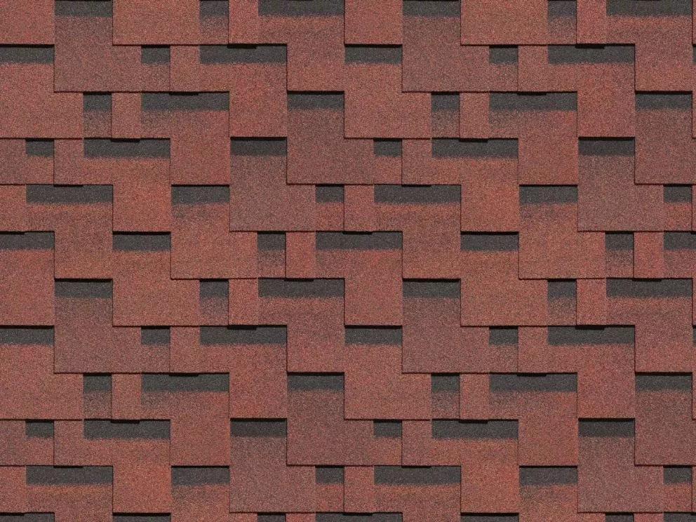 Гибкая черепица Docke STANDARD Тетрис красный купить в краснодаре
