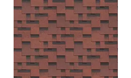 Гибкая черепица Docke STANDARD Тетрис красный. Артикул: Docke8-red