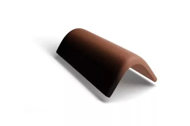 Торцевая черепица Kriastak. Цементно-песчаная. Classic Коричневый купить в краснодаре