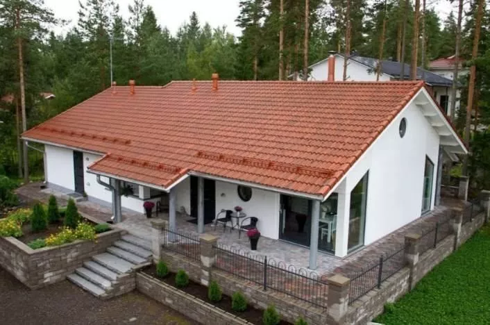 Х-образная черепица Kriastak. Цементно-песчаная. Antik. Кирпично-красный купить в краснодаре