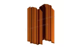 Штакетник металлический МЕТАЛЛ ПРОФИЛЬ TRAPEZE-O 16,5х118 (AGNETA-03-Copper\Copper-0.5). Артикул: 39800